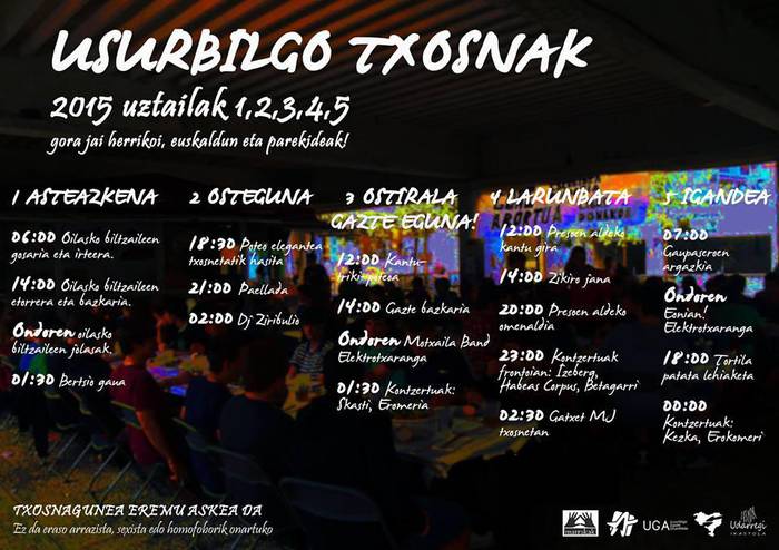 Mikel Laboa plazan kokatuko diren txosnetako egitaraua aurkeztu dute