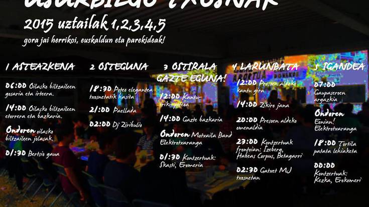 Mikel Laboa plazan kokatuko diren txosnetako egitaraua aurkeztu dute