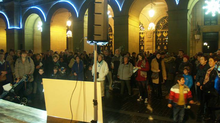 Adostasun eske GuraSOS, Foru Aldundiaren egoitza atarian