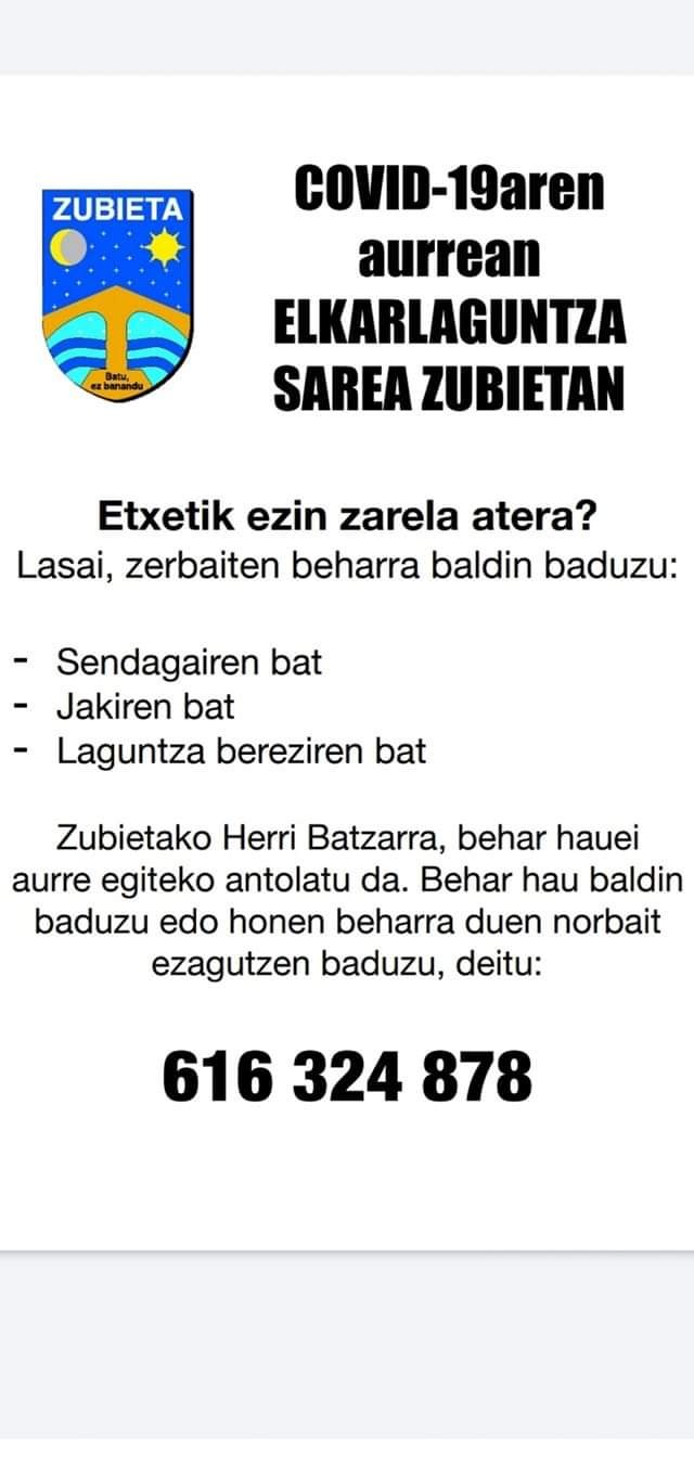 Zubietan ere elkarlaguntza sarea osatu dute