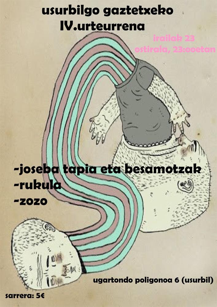 Usurbilgo Gaztetxearen 4. urtemugako kontzertu gaua gaur