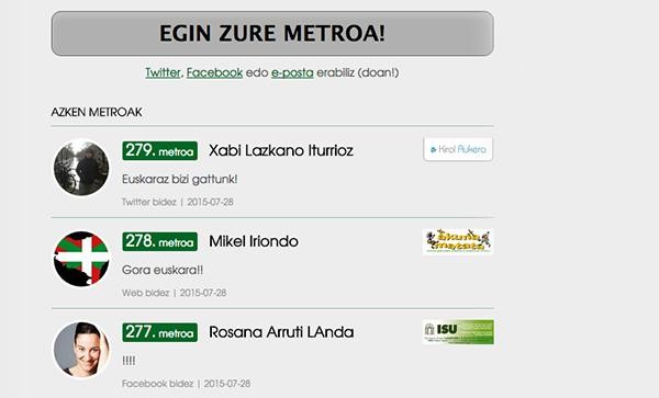 Egin klik, jada 300 metro egin dituen Klikmetroak egitasmoaren alde