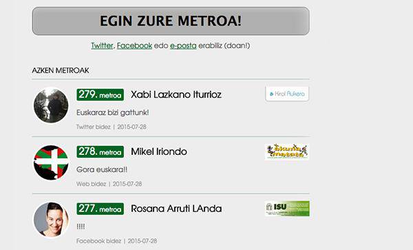 Egin klik, jada 300 metro egin dituen Klikmetroak egitasmoaren alde