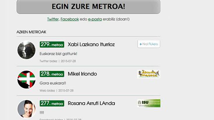Egin klik, jada 300 metro egin dituen Klikmetroak egitasmoaren alde