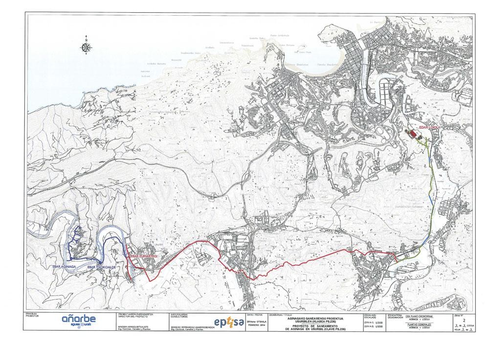 Ur zikinak Oriatik Loiolako araztegira desbideratu dituen kolektorea martxan da