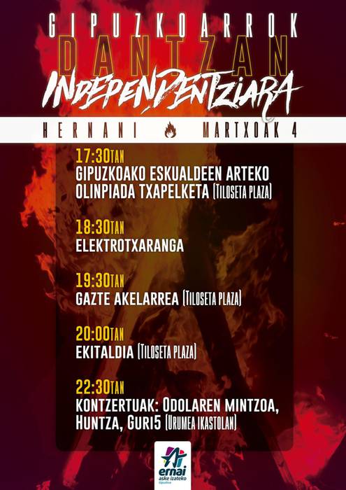 "Gipuzkoarrok dantzan, independentziara!" ekimenean parte hartzera deitu du Ernaik