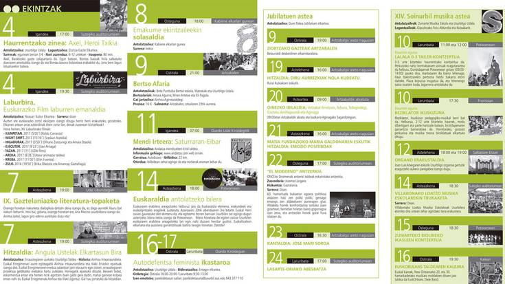 Martxoko kultur agenda kalean