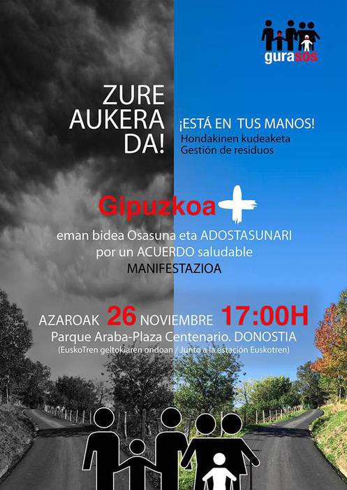 Erraustegiaren lizitazioa geratzea eskatzeko, GuraSOSen manifestazioa azaroaren 26an