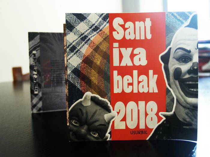 Usurbilgo jaietako egitaraua kalean, Santixabeletarako atzera kontaketa martxan