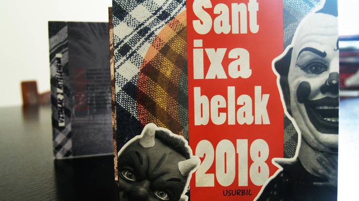 Usurbilgo jaietako egitaraua kalean, Santixabeletarako atzera kontaketa martxan