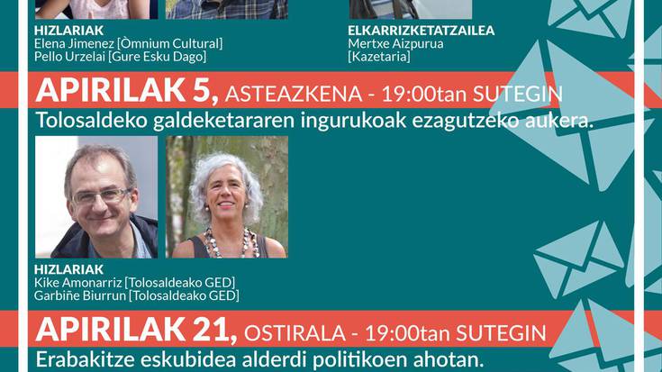 Herritzarturen hitzaldi zikloko azken saioa ostiralean, alderdi politikoetako ordezkariekin