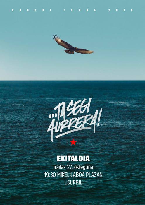 Irailak 27 gaur, "Ta segi aurrera..." ekitaldia 19:30etan Mikel Laboa plazan