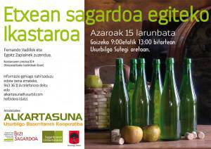 Etxean sagardoa egiteko ikastaroa, larunbat goizean Sutegin