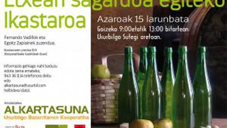 Etxean sagardoa egiteko ikastaroa, larunbat goizean Sutegin