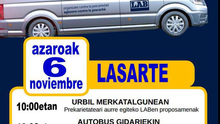 Gure artera dator astelehenean, prekarietatearen aurkako LAB-en ekimen ibiltaria