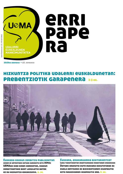 Usurbil hizpide duen UEMA-ren 48. Berripapera kalean
