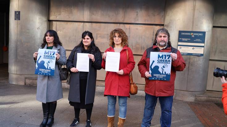 Martxoaren 17ko greba orokorrerako deialdia erregistratu dute