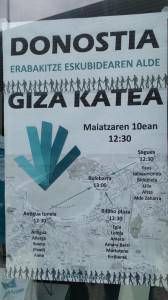 Gure Esku Dagok, 12:30etan Donostian deituriko giza-katera joateko deia