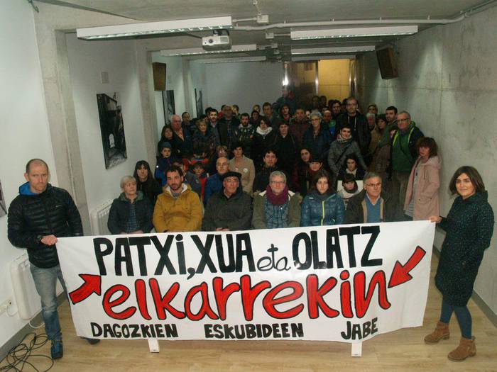 Dispertsioff larunbatean Orion, Patxi Uranga, Olatz Lasagabaster eta Xuaren egoera plazaratzeko