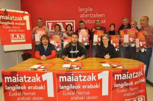 Burujabetza politiko, ekonomiko eta soziala aldarrikatuko du LAB sindikatuak, maiatzaren lehenean