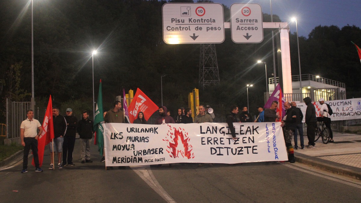 Zubietako erraustegiko langileak greban, haien segurtasuna eta osasuna lehenesteko