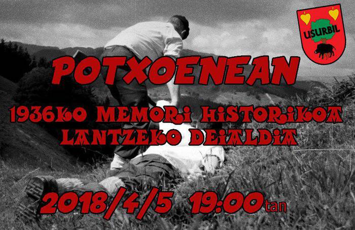 1936ko memoria historikoa lantzeko ekitaldia ostegunean