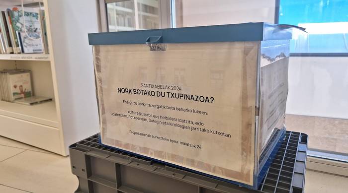 Txupinazoa nork jaurti erabakitzeko kutxak eskuragarri