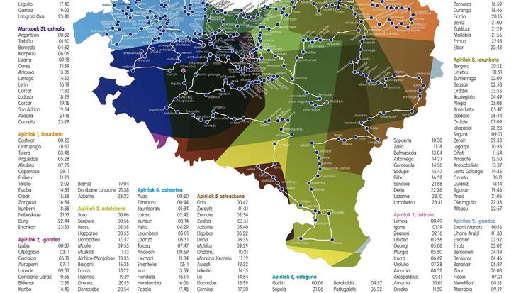 20. Korrika, apirilaren 4an gaueko 23:39an helduko da Usurbila