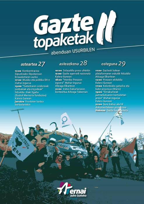 Gazte Topaketak, asteartetik ostegunera