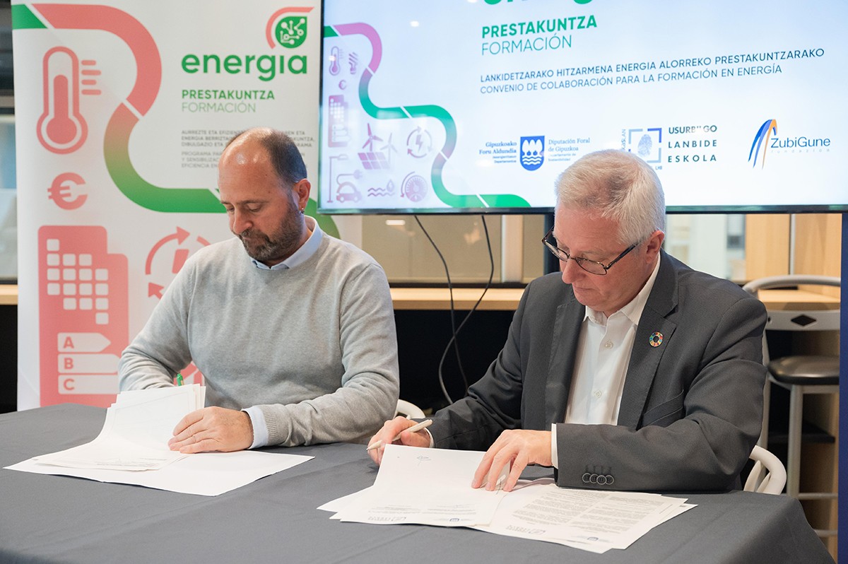 Lanbide Eskolak eta Foru Aldundiak eredu energetiko jasangarriago bat sustatuko dute