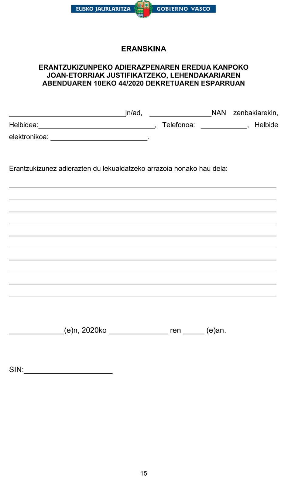 Mugikortasuna egiaztatzeko agiria