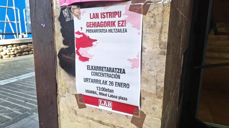 Berriki herrian izandako lan-istripua salatzeko elkarretaratzea ostiralean